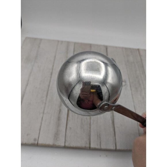 Vintage Stainless Steel USA Kitchen Ladle  11" Black Handle - Picture 7 of 7